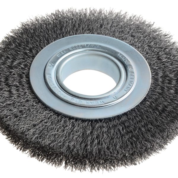 LESSMANN Wheel Brush D178mm x W23-25 x 50 Bore Set 3 Steel Wire 0.30