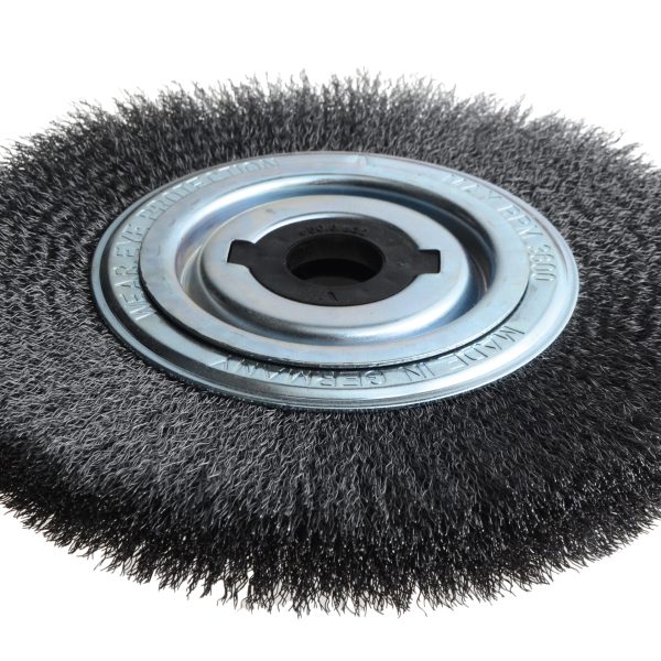LESSMANN Wheel Brush D250mm x W30-35 x 100 Bore Set 4 +1 Steel Wire 0.30
