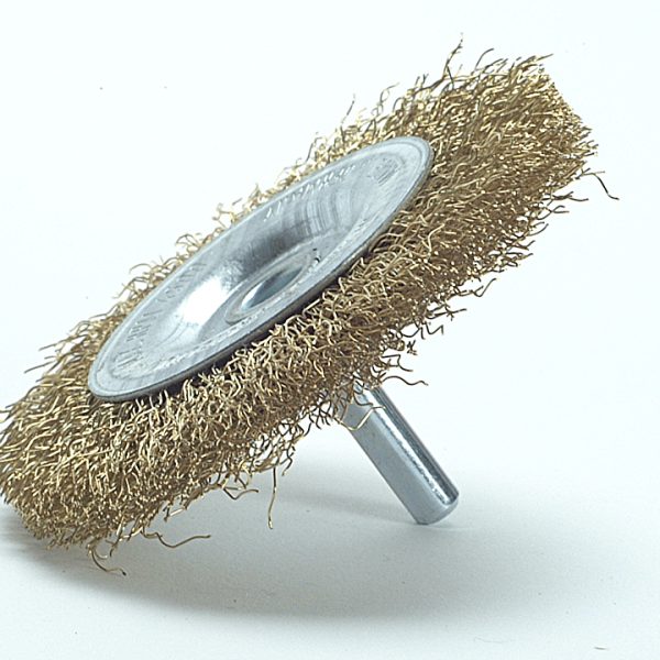 LESSMANN DIY Wheel Brush 75 x 10mm, 0.25 Brass Wire