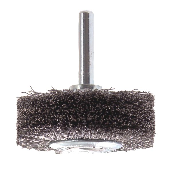 LESSMANN Wire Wheel Brush with Shank 50 x 20mm, 0.30 Steel Wire