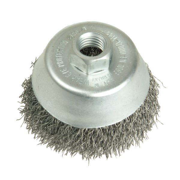 LESSMANN Cup Brush 100mm M14, 0.35 Steel Wire