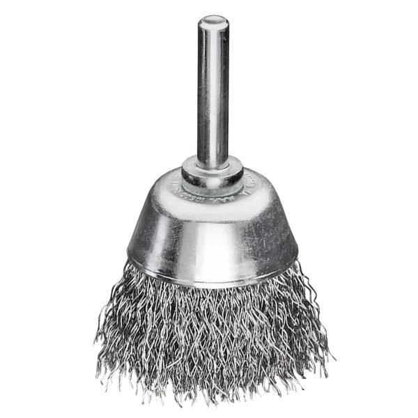 LESSMANN Cup Brush with Shank D40mm x H15mm, 0.30 Steel Wire