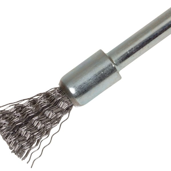 LESSMANN End Brush with Shank 12 x 60mm, 0.30 Steel Wire
