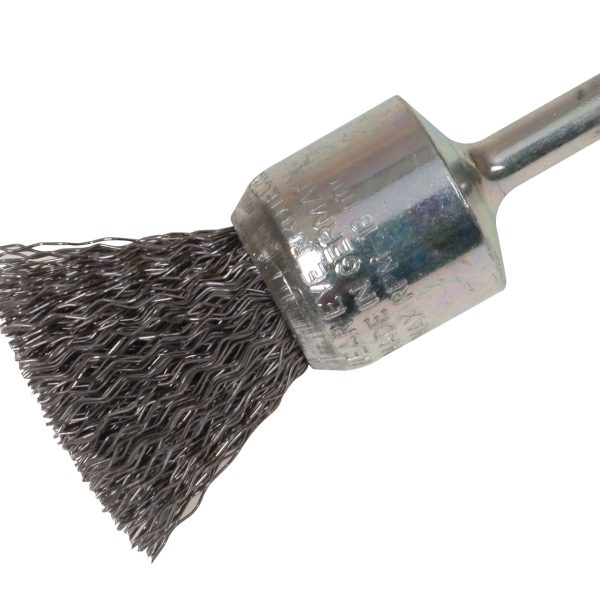 LESSMANN End Brush with Shank 23/22 x 25mm, 0.30 Steel Wire