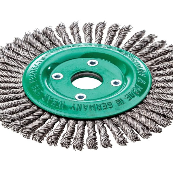 LESSMANN Pipeline Brush 48 Knots 178 x 22.2mm Bore Steel Wire