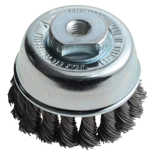 LESSMANN Knot Cup Brush 65mm M10x2.0, 0.50 Steel Wire