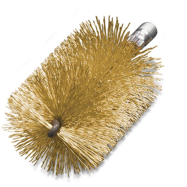 LESSMANN Threaded Tube Brush 30mm Brass Wire