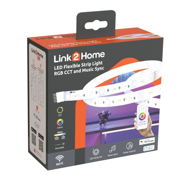 LINK2HOME Flexible LED Light Strip 5m
