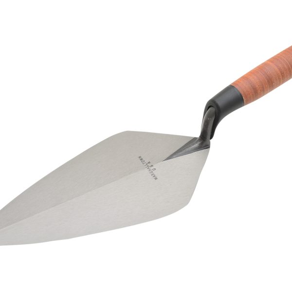 MARSHALLTOWN 34L Wide London Pattern Brick Trowel Leather Handle 12in