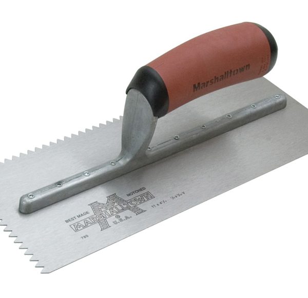 MARSHALLTOWN M701SD V 3/16in Notched Trowel DuraSoft® Handle 11 x 4.1/2in