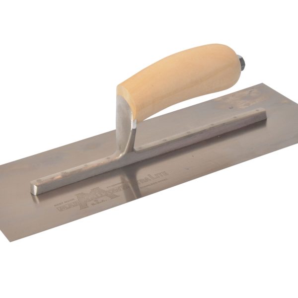 MARSHALLTOWN MXS13SS Plasterer's Finishing Trowel Stainless Steel Wooden Handle 13 x 5in