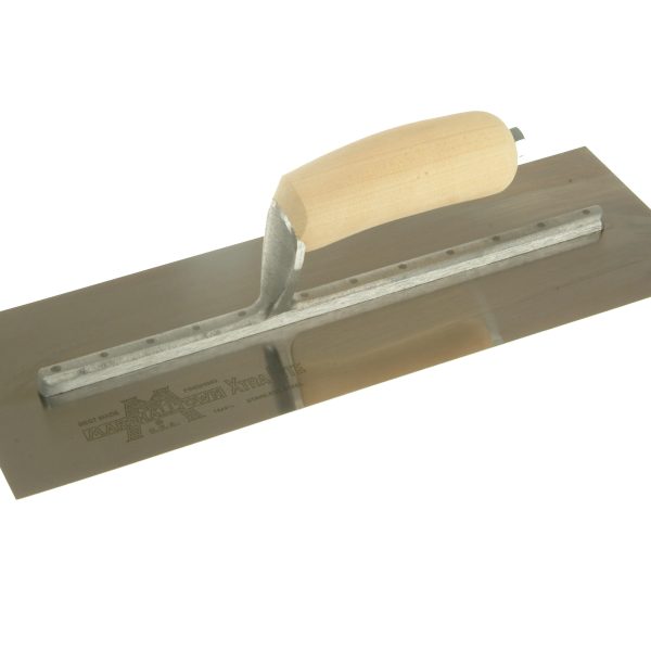 MARSHALLTOWN MXS73SS Cement Trowel Stainless Steel Wooden Handle 14 x 4.3/4in