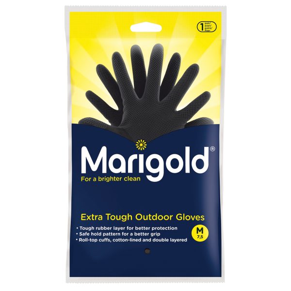 MARIGOLD Extra Tough Outdoor Gloves - Medium (6 Pairs)