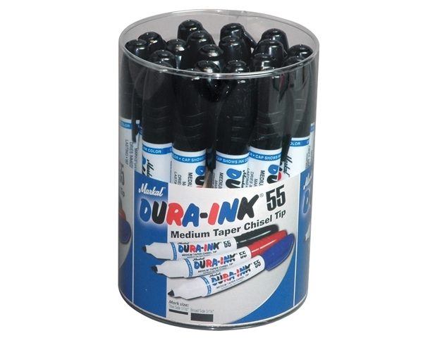 MARKAL DURA-INK® 55 Medium Taper Marker Black (Tub 20)