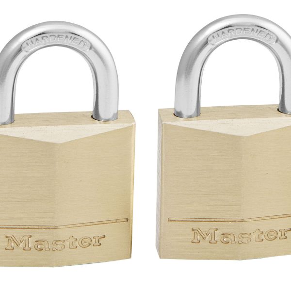 MASTER LOCK  Solid Brass 30mm Padlock 4-Pin - Keyed Alike x 2