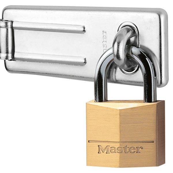 MASTER LOCK  Hasp 89mm + Solid Brass Padlock 40mm