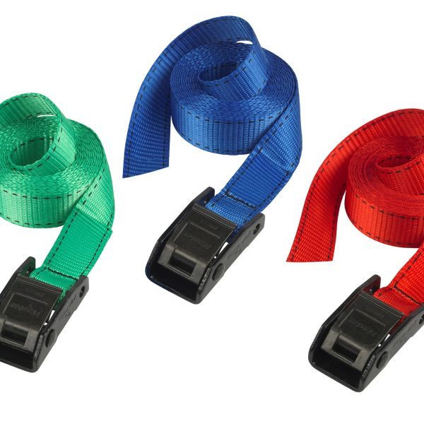 MASTER LOCK  Lashing Strap with Metal Buckle, Coloured 5m 150kg (Pack 2)
