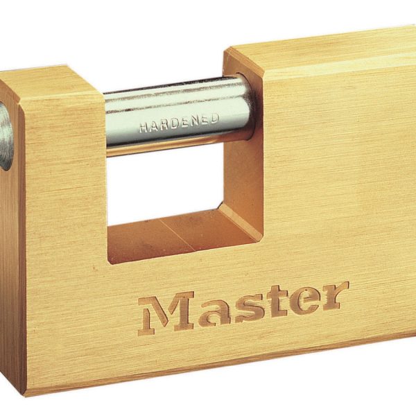 MASTER LOCK  Rectangular 63mm Solid Brass Body Shutter Padlock