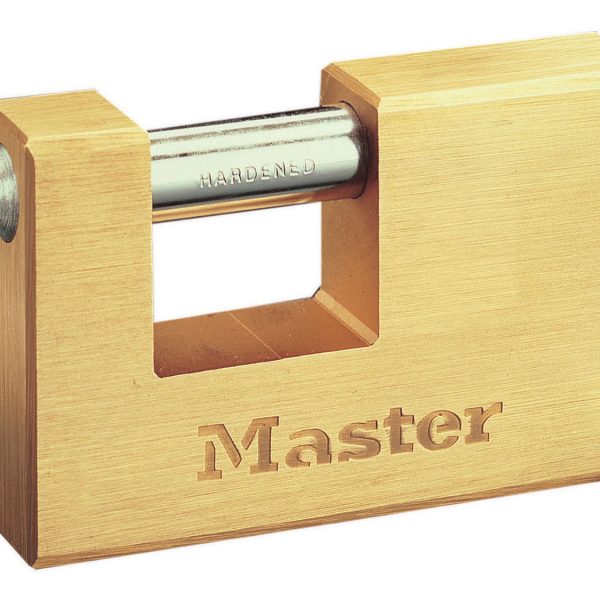 MASTER LOCK  Rectangular 76mm Solid Brass Body Shutter Padlock