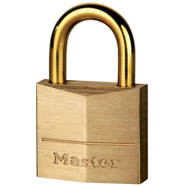 MASTER LOCK  Solid Brass 35mm Padlock with Brass Plated Shackle