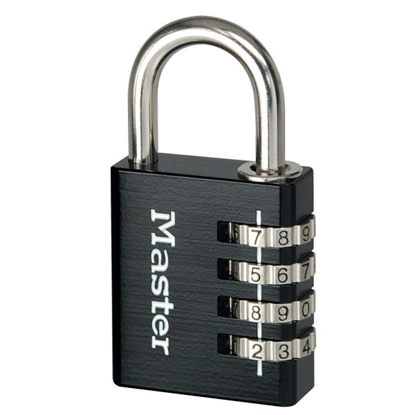 MASTER LOCK  Black Finish 40mm 4-Digit Combination Padlock