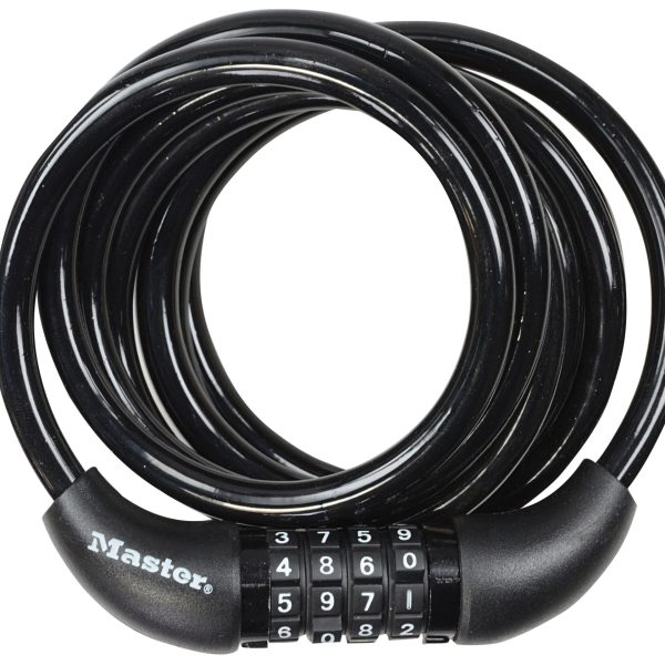 MASTER LOCK  Self Coiling Combination Cable 1.8m x 8mm