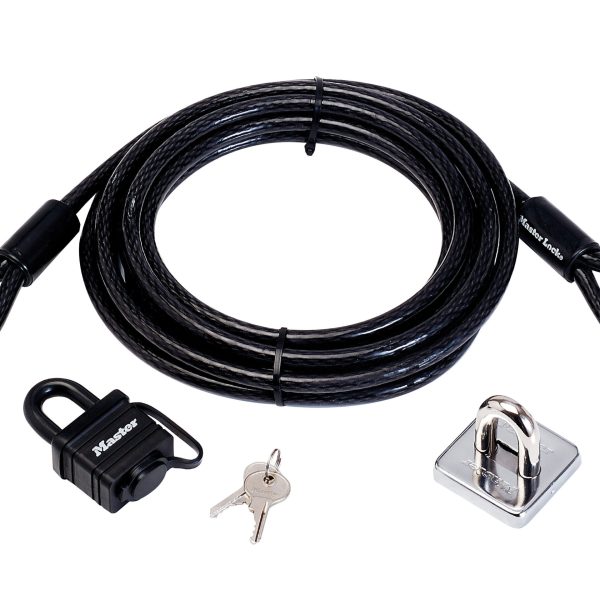 MASTER LOCK  Garden Security Kit with Lock Anchor & Cable 4.5m