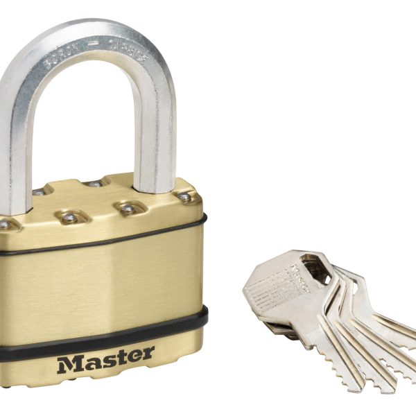 MASTER LOCK  Excell™ Brass Finish 64mm Padlock 5-Pin - 38mm Shackle