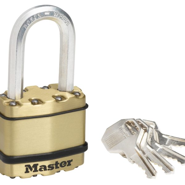MASTER LOCK  Excell™ Brass Finish 45mm Padlock 4-Pin - 38mm Shackle