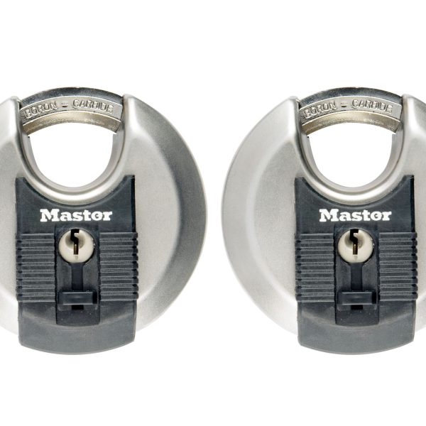 MASTER LOCK  Excell™ Stainless Steel Discus 70mm Padlock Keyed Alike x 2