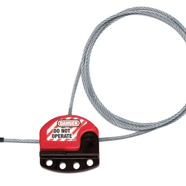 MASTER LOCK  Four Padlock Lockout Hasp with Adjustable Cable 1.8m