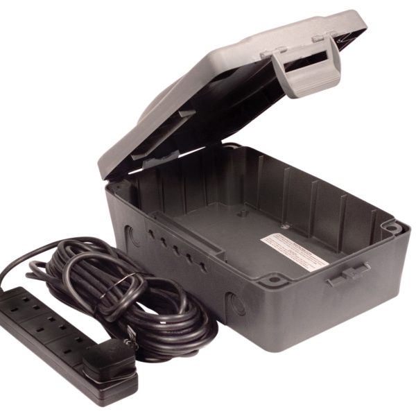 MASTERPLUG Weatherproof Box with 10m 240V 4-Way Bar