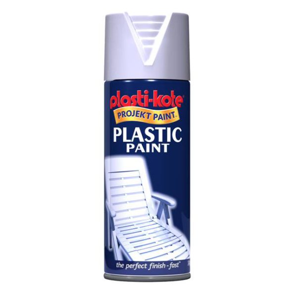 PLASTIKOTE Plastic Paint Spray White Gloss 400ml