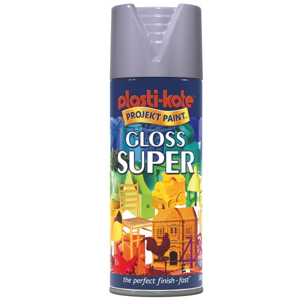 PLASTIKOTE Gloss Super Spray Aluminium 400ml