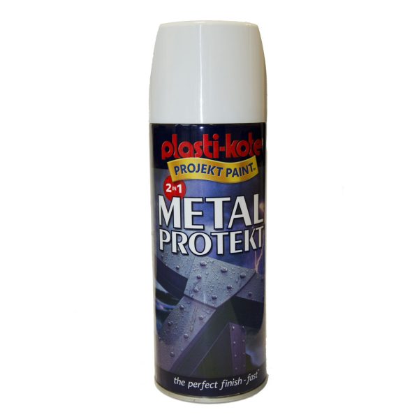 PLASTIKOTE Metal Protekt Spray Gloss White 400ml