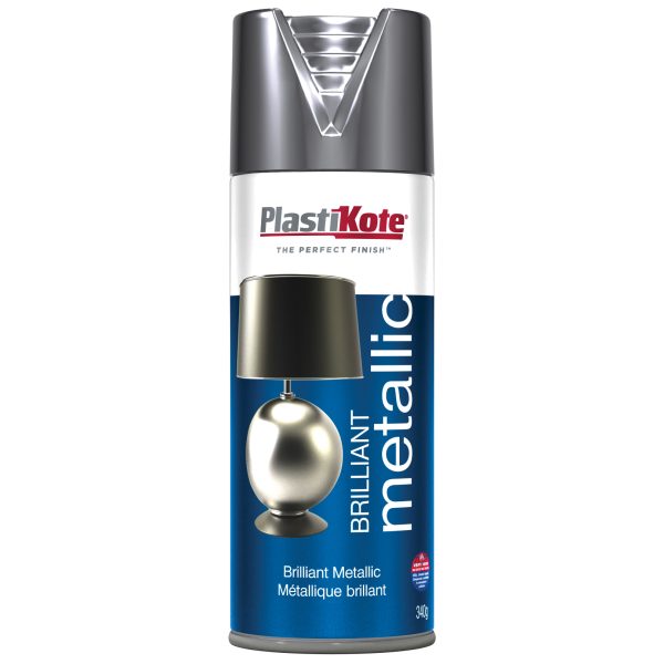 PLASTIKOTE Brilliant Metallic Spray Silver 400ml