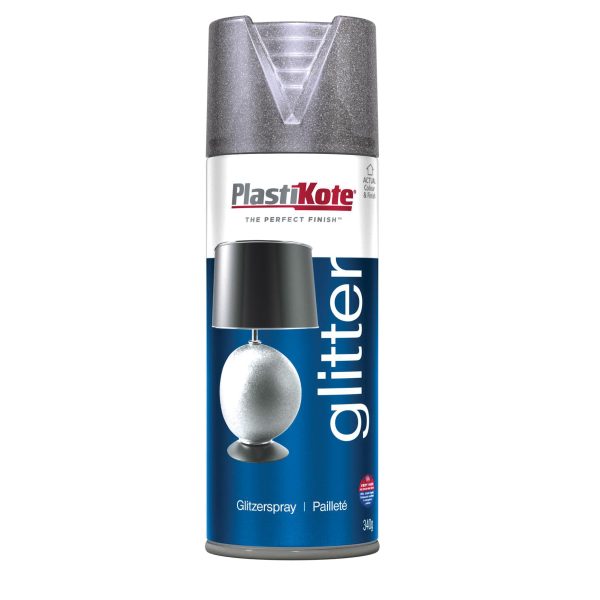 PLASTIKOTE Glitter Effect Spray Silver 400ml