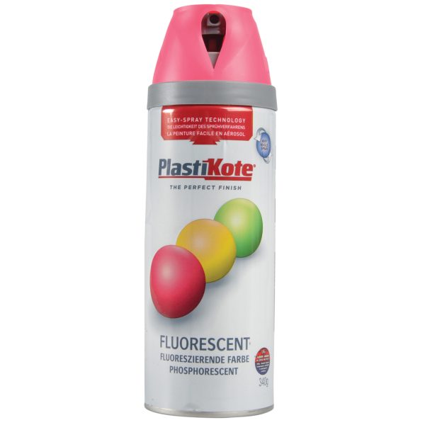 PLASTIKOTE Twist & Spray Fluorescent Pink 400ml