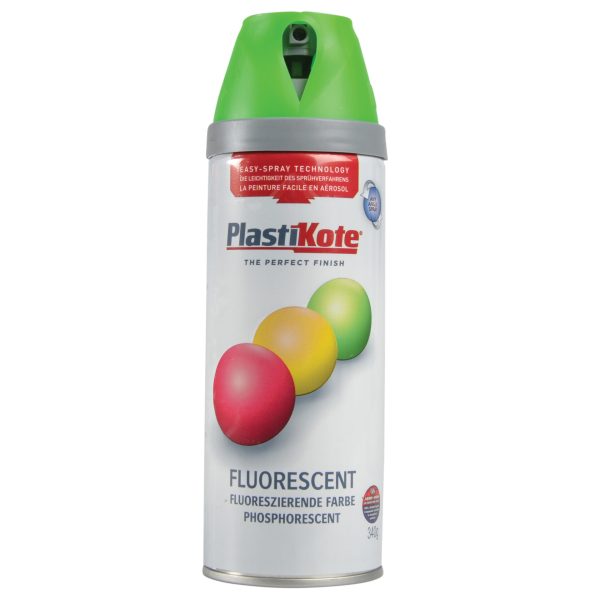 PLASTIKOTE Twist & Spray Fluorescent Green 400ml