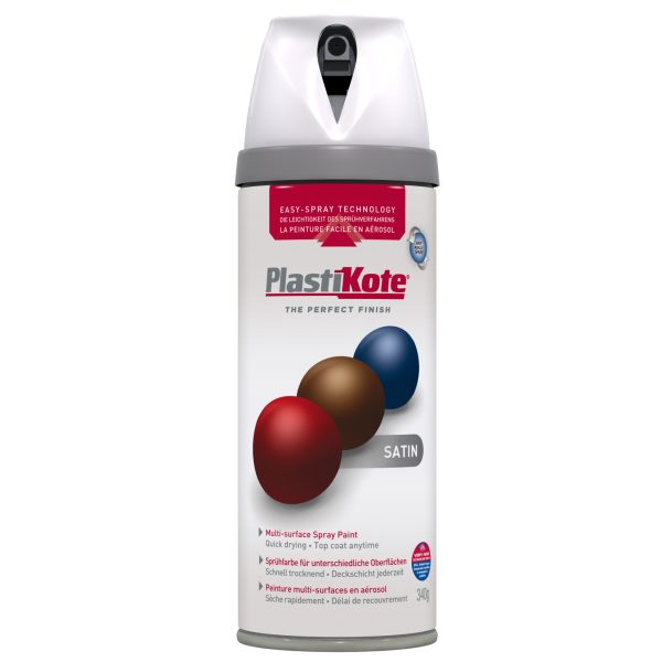 PLASTIKOTE Twist & Spray Satin White 400ml