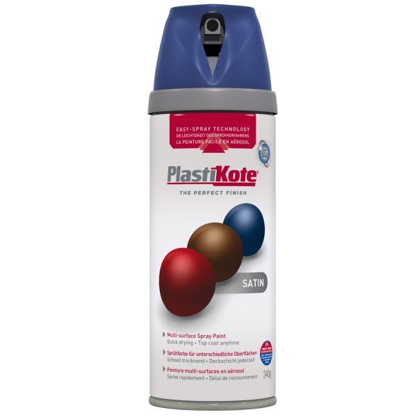 PLASTIKOTE Twist & Spray Satin Night Navy 400ml