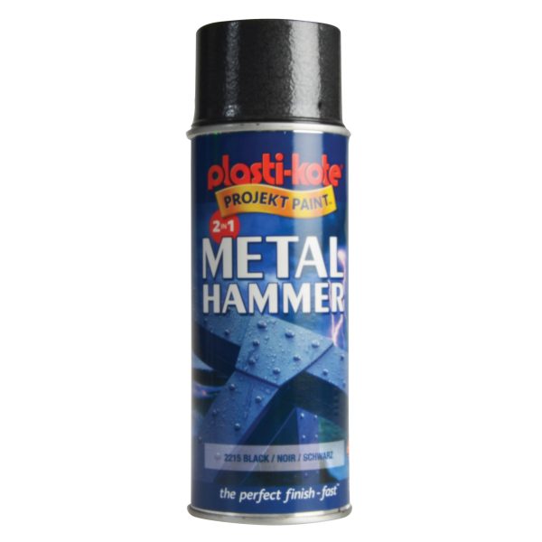 PLASTIKOTE Metal Paint Hammer Spray Black 400ml