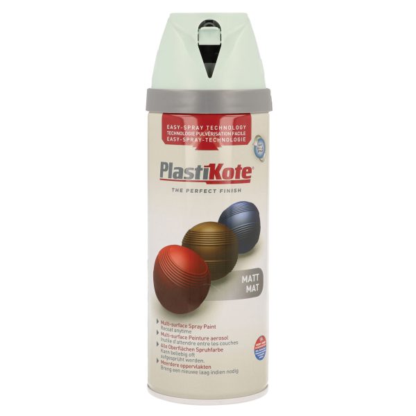 PLASTIKOTE Twist & Spray Matt Duck Egg Blue 400ml