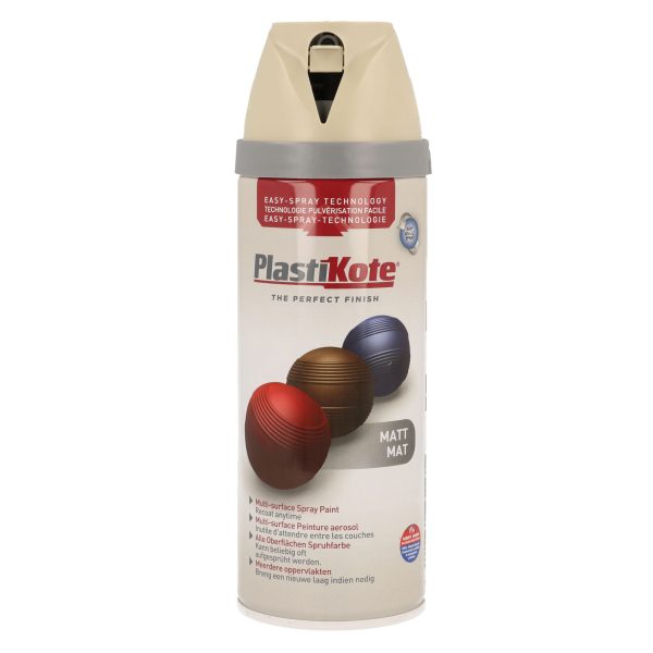 PLASTIKOTE Twist & Spray Matt French Grey 400ml