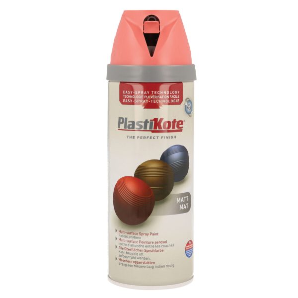 PLASTIKOTE Twist & Spray Matt Dusty Coral 400ml