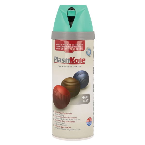 PLASTIKOTE Twist & Spray Matt Classic Teal 400ml