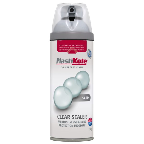 PLASTIKOTE Twist & Spray Satin Clear Sealer 400ml