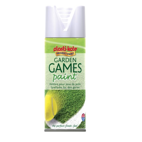 PLASTIKOTE Garden Games Spray Paint White 400ml