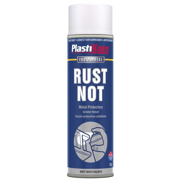 PLASTIKOTE Rust Not Spray Matt White 500ml