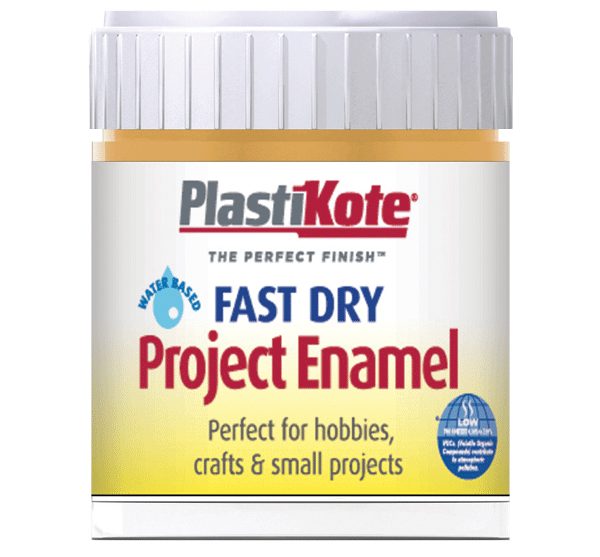 PLASTIKOTE Fast Dry Enamel Paint B11 Bottle Sunshine Yellow 59ml